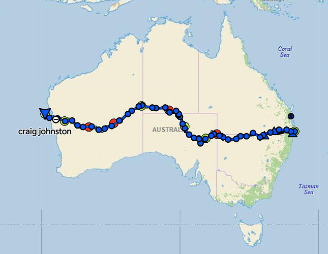 Craig Johnston track map